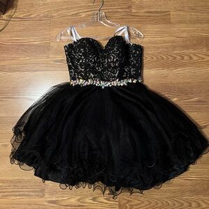 Clarisse Black Lace Cupcake Dress